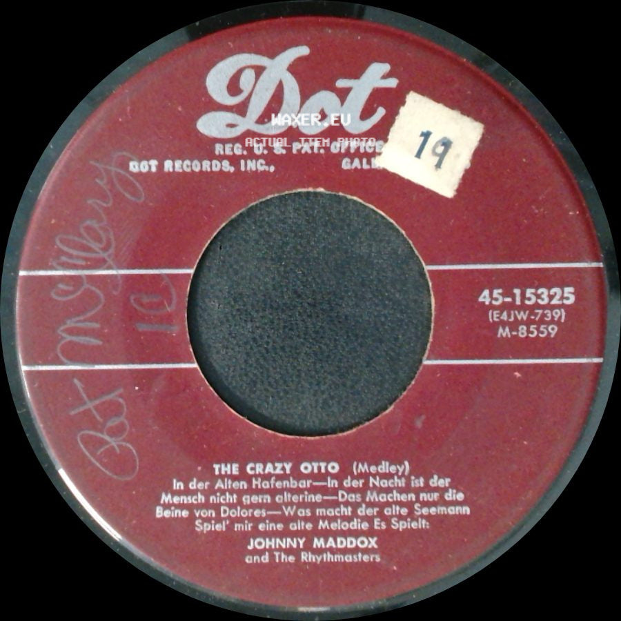 Johnny Maddox And The Rhythmasters - The Crazy Otto (Medley) / Humoresque side A