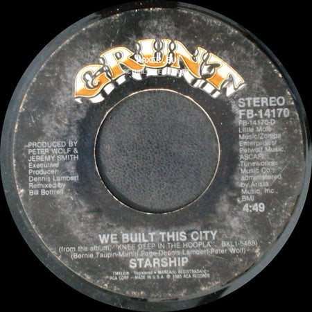Starship - We Built This City / Private Room (Instrumental) side A
