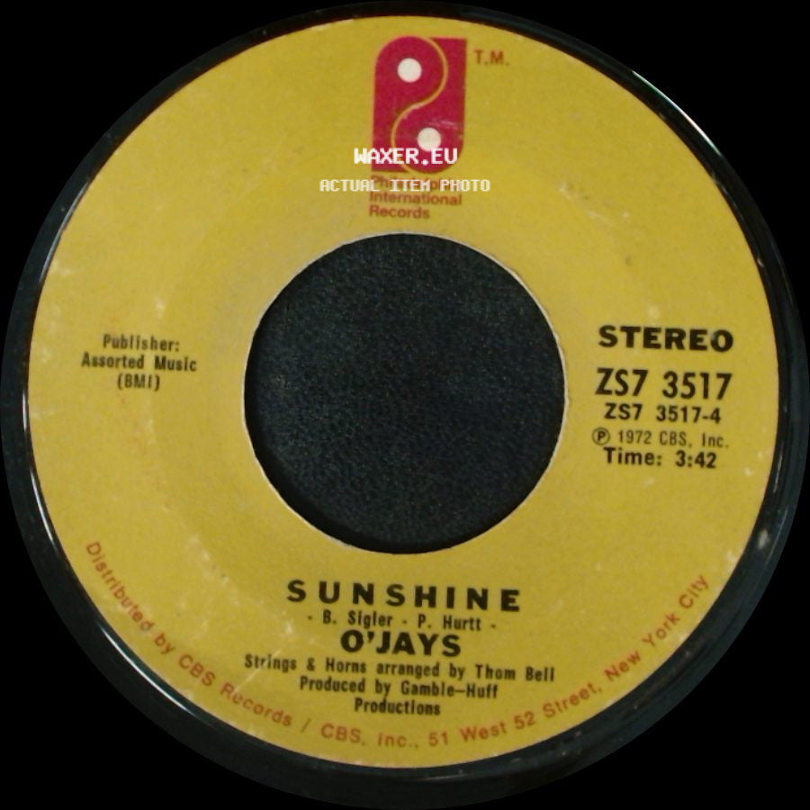 O'jays - Back Stabbers / Sunshine side B