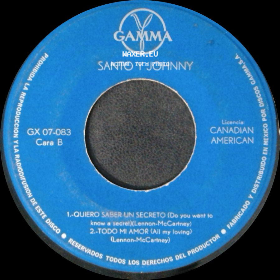 Santo Y Johnny - Unknown Title A / Unknown Title B side B