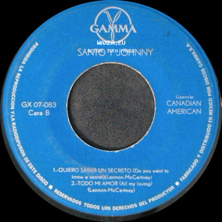 Santo Y Johnny - Unknown Title A / Unknown Title B side B