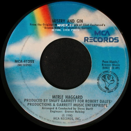 Merle Haggard - No One To Sing For (But The Band) / Misery And Gin side B