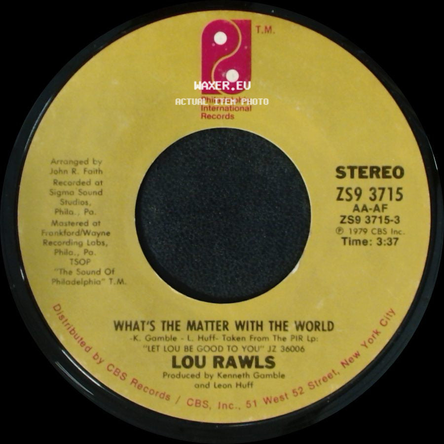 Lou Rawls - What's The Matter With The World / Tomorrow (From The Musical "Annie") side A