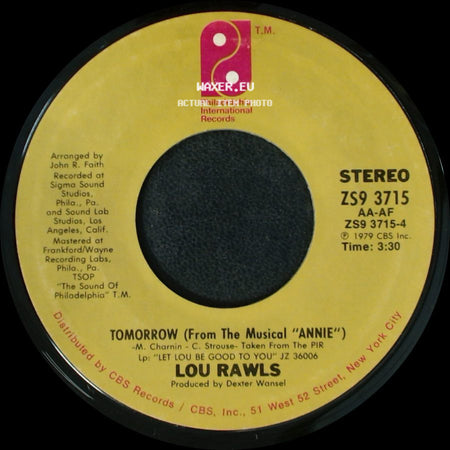 Lou Rawls - What's The Matter With The World / Tomorrow (From The Musical "Annie") side B