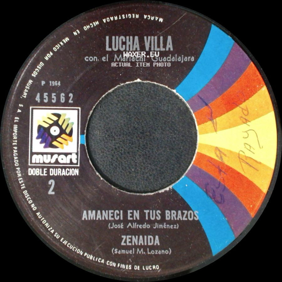 Lucha Villa Con El Mariachi Guadalajara - Amanece En Tus Brazos / Zenaida / Retirada / El Tren side A