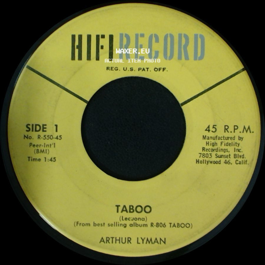 Arthur Lyman - Taboo / Dahil Sayo side A