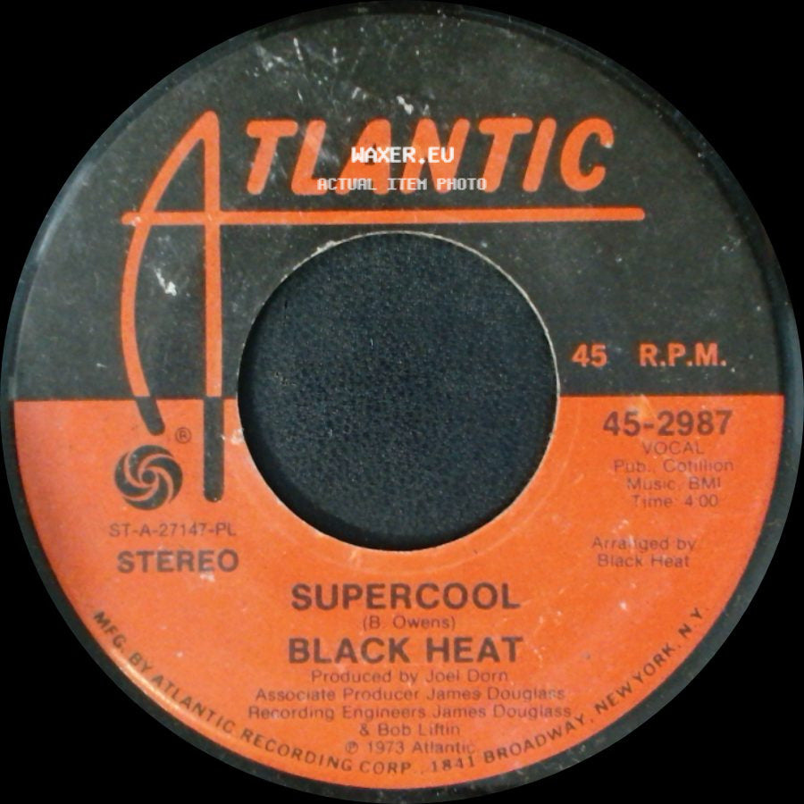 Black Heat - No Time To Burn / Supercool side B