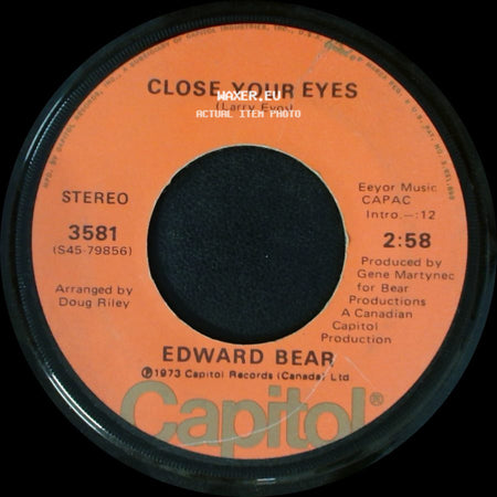 Edward Bear - Cachet County / Close Your Eyes side B