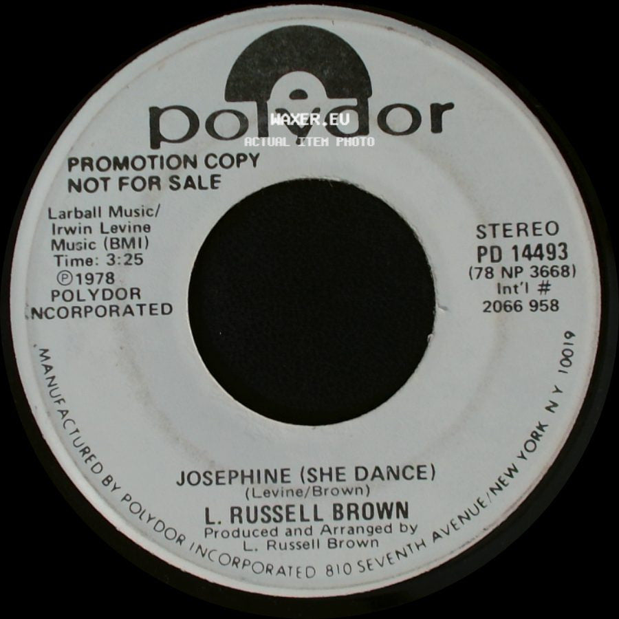 L. Russell Brown - Josephine (She Dance) / Josephine (She Dance) side B