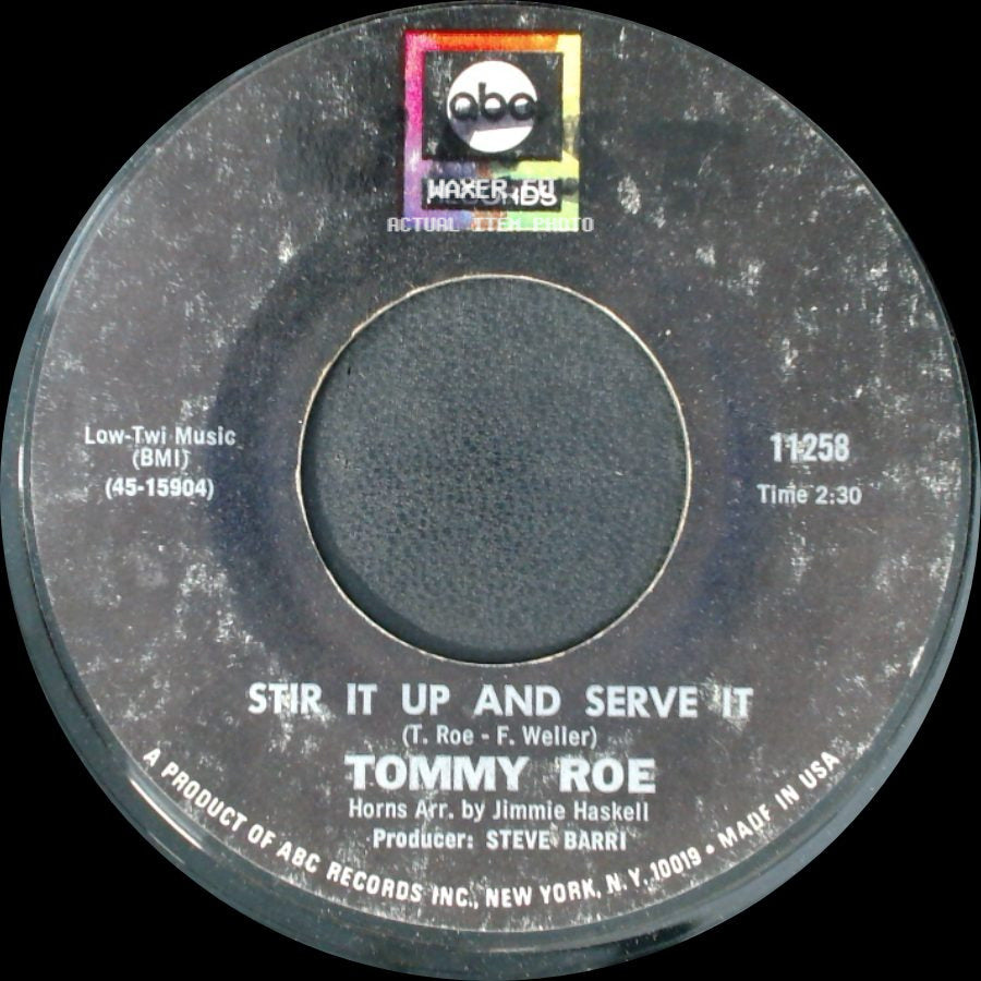 Tommy Roe - Firefly / Stir It Up And Serve It side B