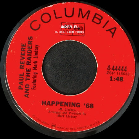 Paul Revere And The Raiders Featuring Mark Lindsay / Paul Revere And The Raiders - Too Much Talk / Happening '68 side B