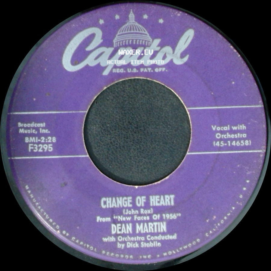 Dean Martin - Memories Are Made Of This / Change Of Heart side B