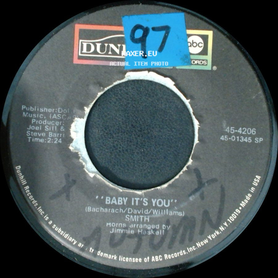 Smith - Baby It's You / I Don't Believe (I Believe) side A
