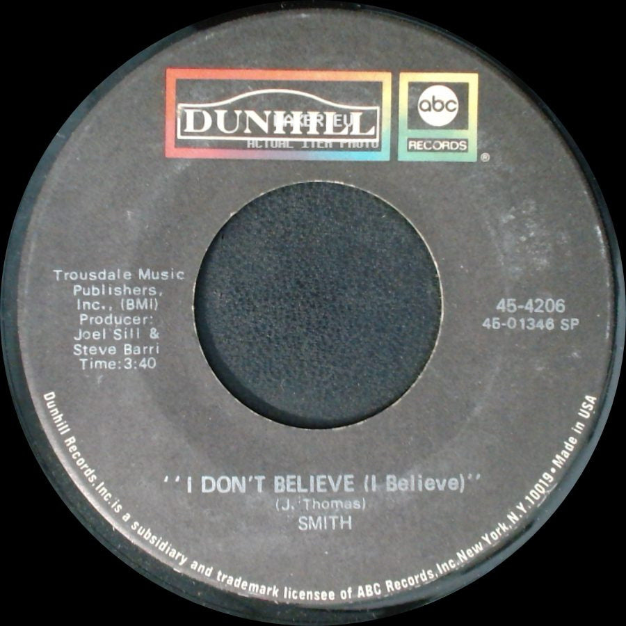 Smith - Baby It's You / I Don't Believe (I Believe) side B