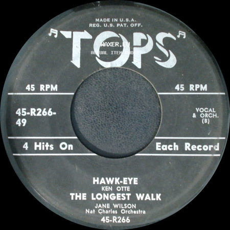 The Toppers / Ken Otte - Black Denim Trousers / Moments To Remember / Hawk-Eye / The Longest Walk side B