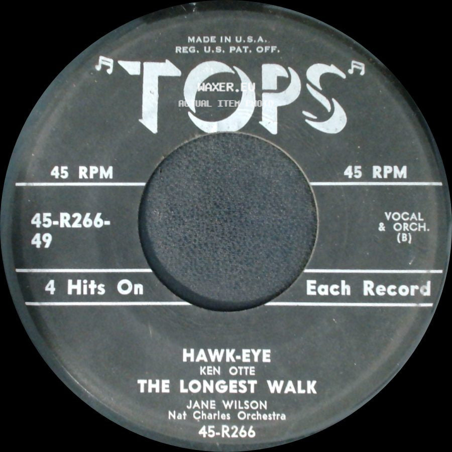 The Toppers / Ken Otte - Black Denim Trousers / Moments To Remember / Hawk-Eye / The Longest Walk side B
