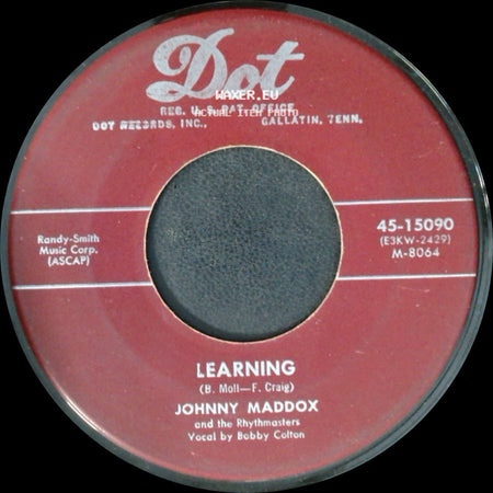 Johnny Maddox And The Rhythmasters - Learning / Eight Beat Boogie side A