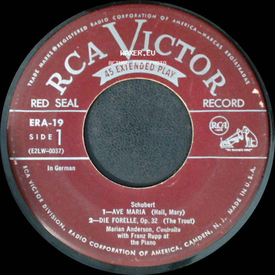 Marian Anderson - Ave Maria / Die Forelle / Wohin? / Der Erlkönig side A