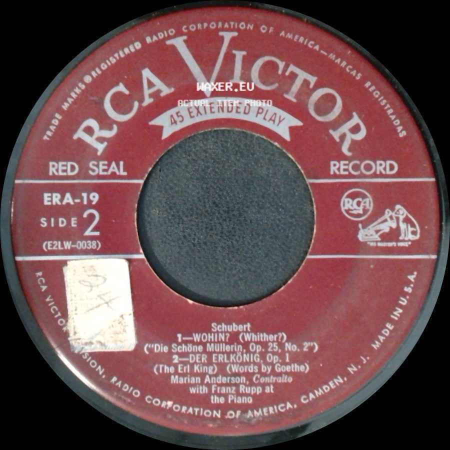 Marian Anderson - Ave Maria / Die Forelle / Wohin? / Der Erlkönig side B