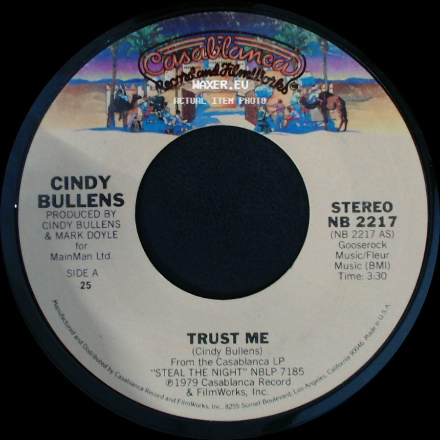 Cindy Bullens - Trust Me / Holding Me Crazy side A