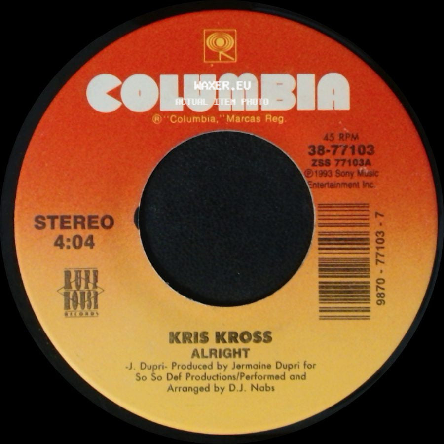 Kris Kross - D.J. Nabs Break / Alright side B