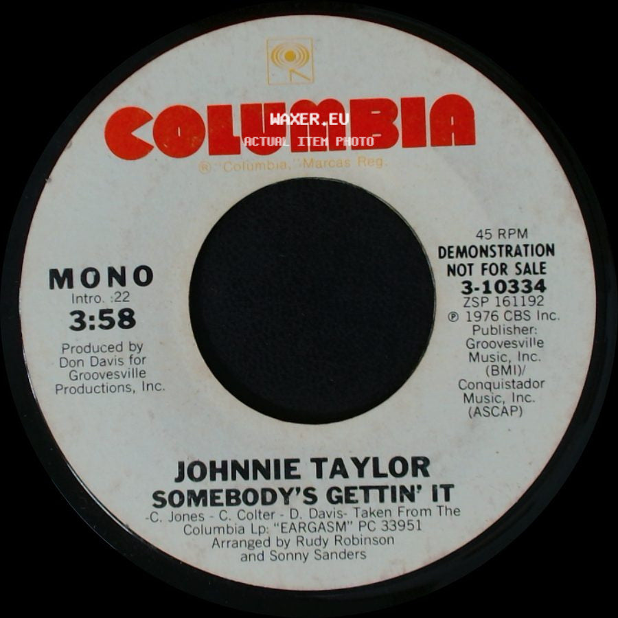 Johnnie Taylor - Somebody's Gettin' It / Somebody's Gettin' It side B