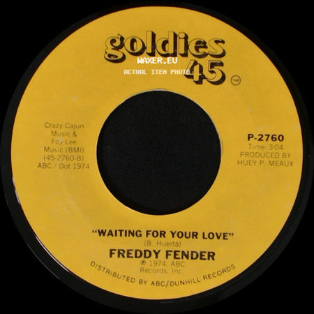 Freddy Fender - Before The Next Teardrop Falls / Waiting For Your Love side B