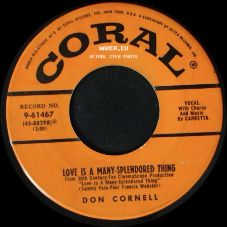 Don Cornell - The Bible Tells Me So / Love Is A Many-Splendored Thing side B