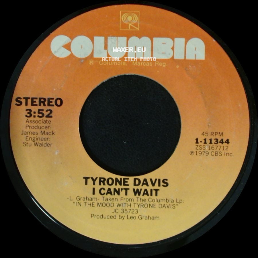 Tyrone Davis - I Can't Wait / How Sweet It Is (To Be Loved By You) side A