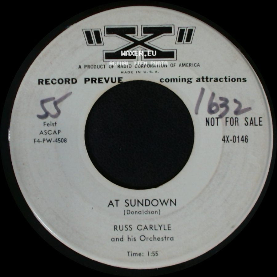 Russ Carlyle And His Orchestra - At Sundown / Shepherd Boy side A