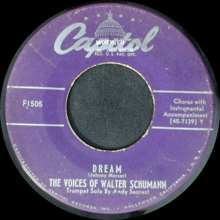 The Voices Of Walter Schumann - Halls Of Ivy / Dream side B