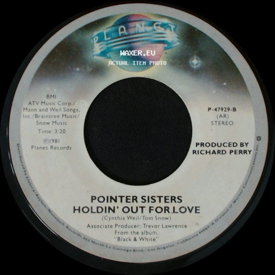 Pointer Sisters - Holdin' Out For Love / Slow Hand side A