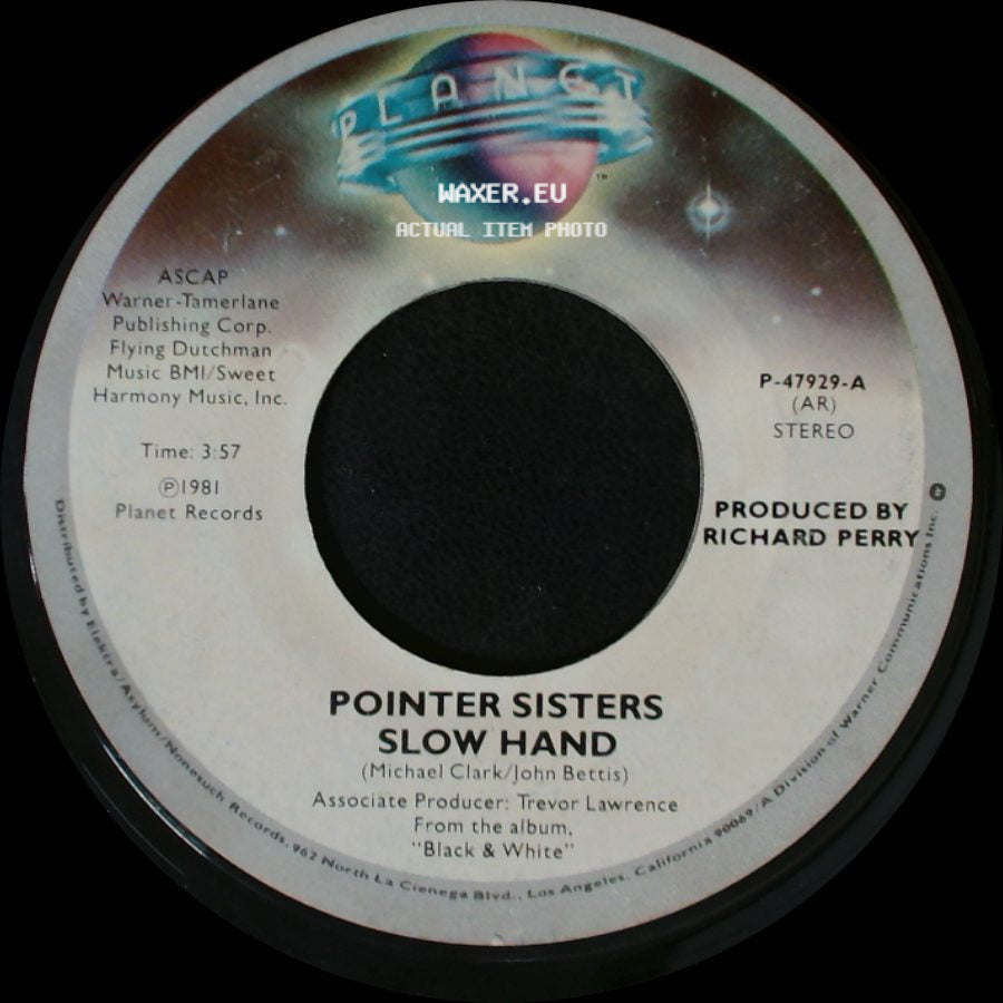 Pointer Sisters - Holdin' Out For Love / Slow Hand side B