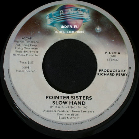 Pointer Sisters - Holdin' Out For Love / Slow Hand side B