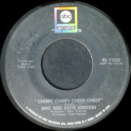 Mac And Katie Kissoon - Walking Around / Chirpy Chirpy Cheep Cheep side B