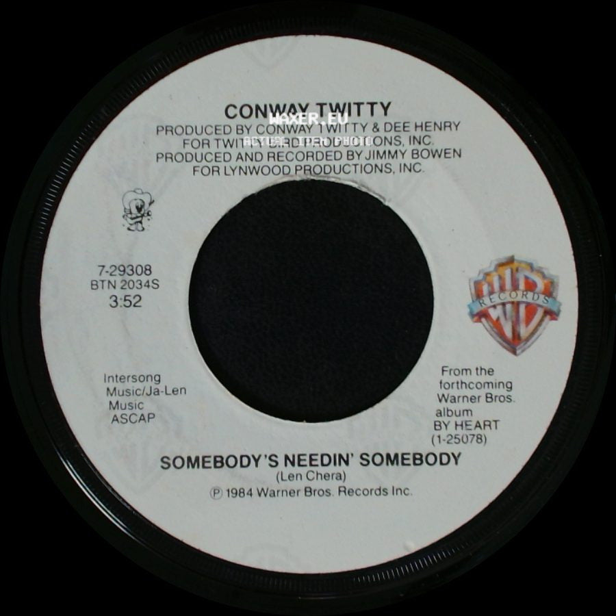 Conway Twitty - (Lying Here With) Linda On My Mind / Somebody's Needin' Somebody side B
