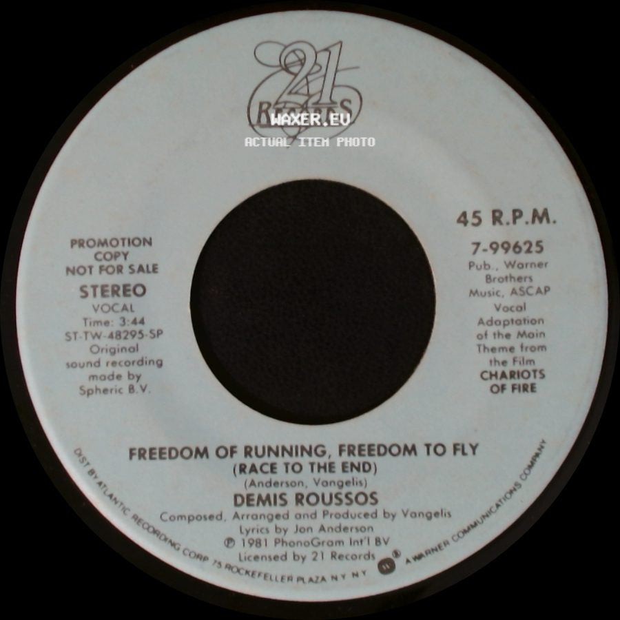 Demsis Roussos - Freedom Of Running, Freedom To Fly (Race To The End) / Freedom Of Running, Freedom To Fly (Race To The End) side B