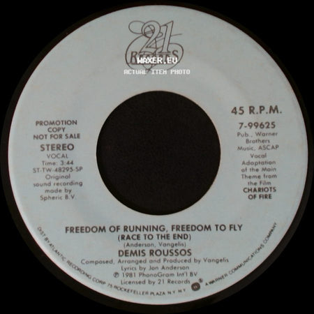 Demsis Roussos - Freedom Of Running, Freedom To Fly (Race To The End) / Freedom Of Running, Freedom To Fly (Race To The End) side B
