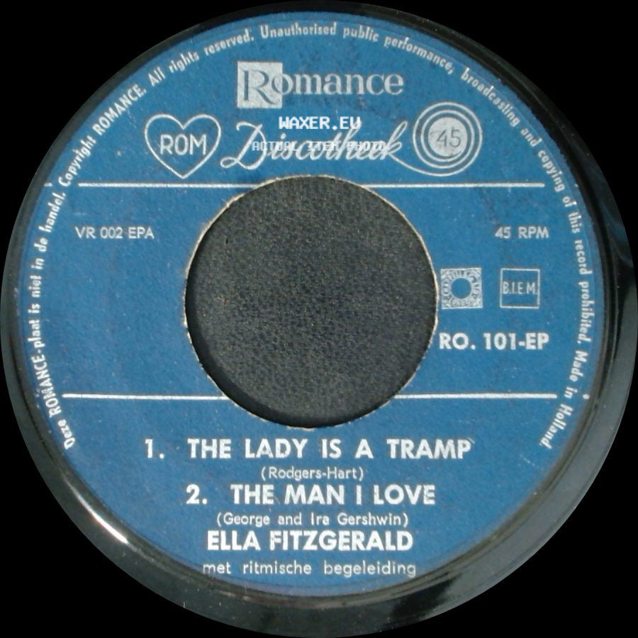 Ella Fitzgerald - The Lady Is A Tramp / The Man I Love / How High The Moon side A