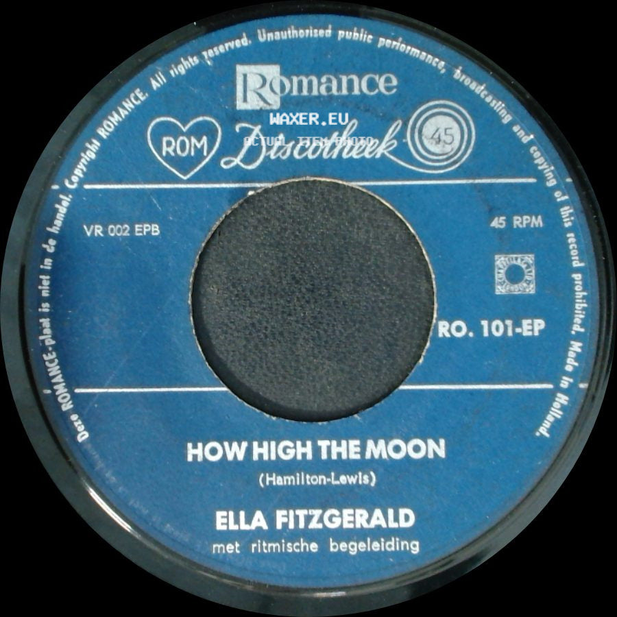 Ella Fitzgerald - The Lady Is A Tramp / The Man I Love / How High The Moon side B