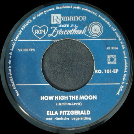 Ella Fitzgerald - The Lady Is A Tramp / The Man I Love / How High The Moon side B