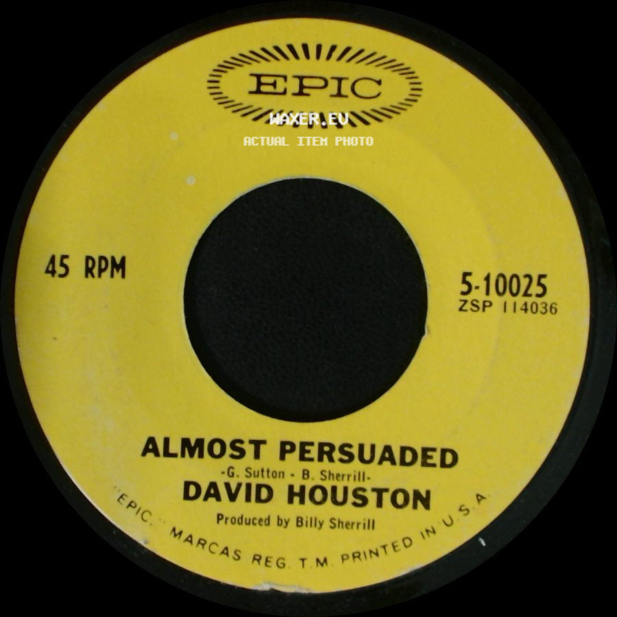 David Houston - Almost Persuaded / We Got Love side A