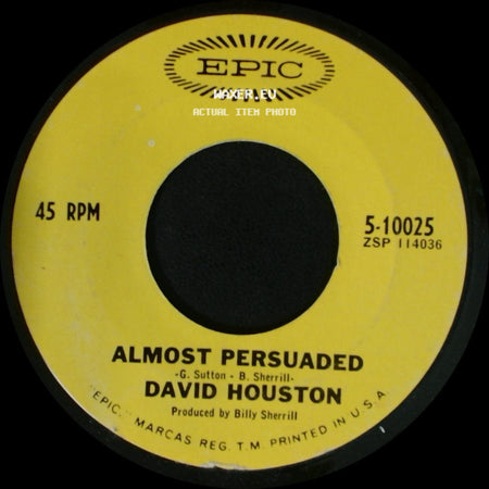 David Houston - Almost Persuaded / We Got Love side A