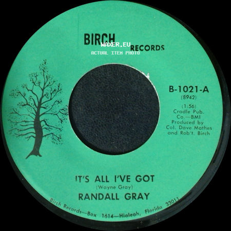 Randall Gray - Pick Yourself Up (And Let Me Brush You Off Again) / It's All I've Got side B