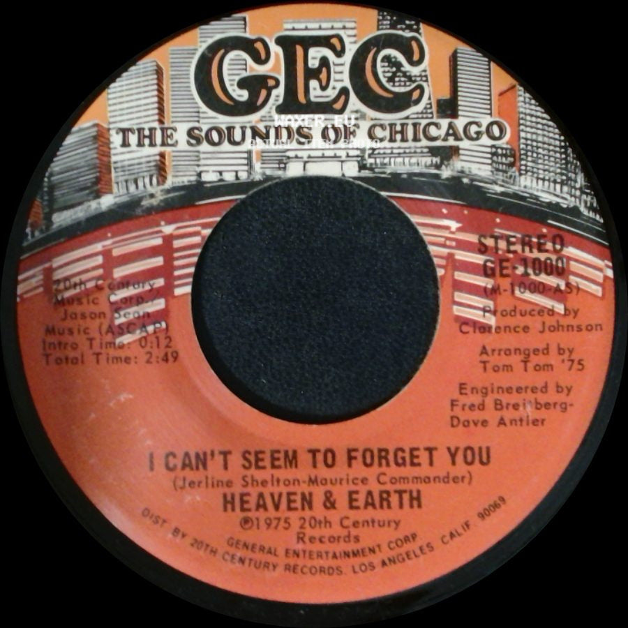 Heaven & Earth - I Can't Seem To Forget You / Promises side A