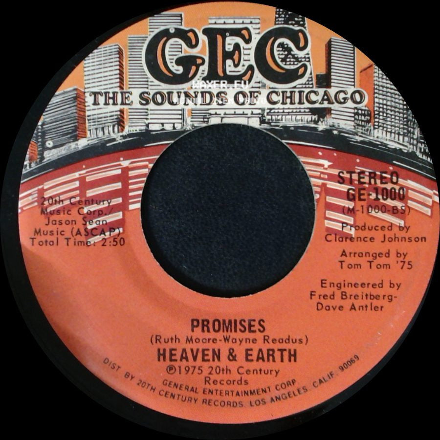 Heaven & Earth - I Can't Seem To Forget You / Promises side B