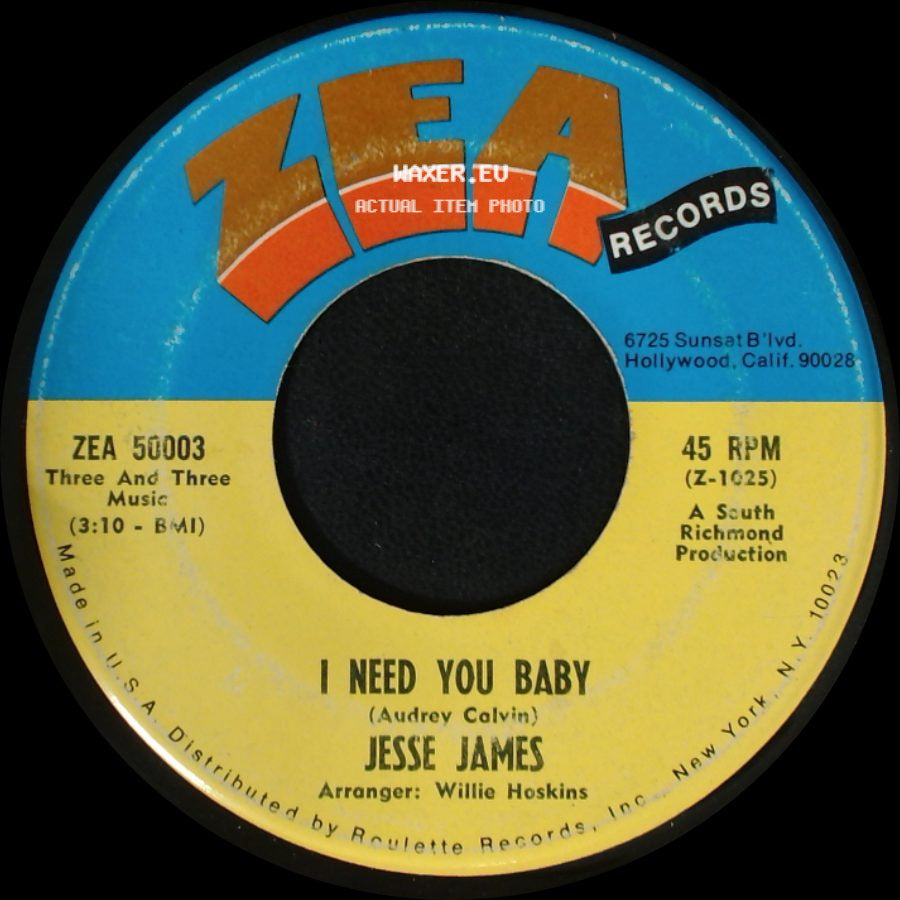 Jesse James - I Need You Baby / Home At Last side A
