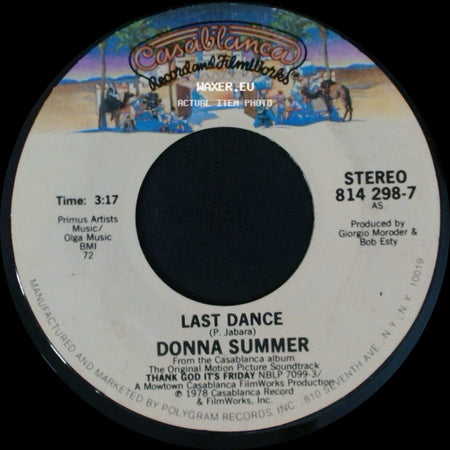 Donna Summer - Last Dance / I Love You side A
