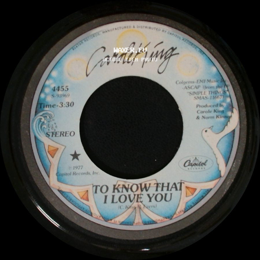 Carole King - To Know That I Love You / Hard Rock Cafe side A