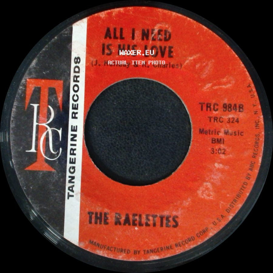 The Raelettes - I'm Gett'n Long Alright / All I Need Is His Love side B